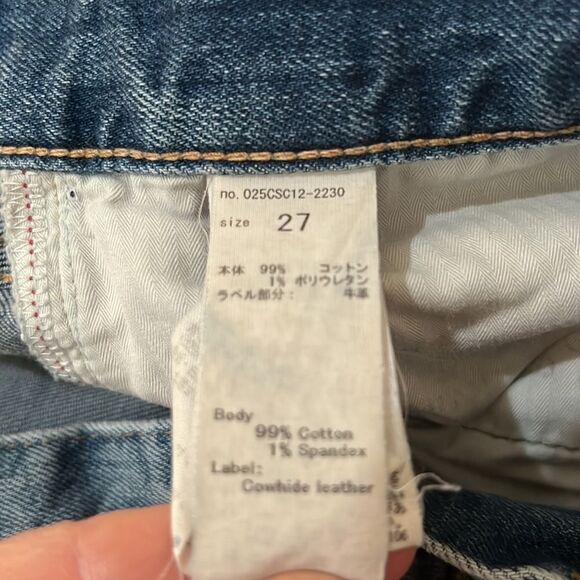 Authentic Moussy  Women’s Jeans  SZ 27  Light Wash Mid Rise Straight  Distressed - Picture 7 of 7